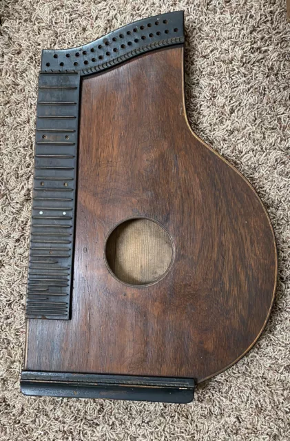 ANTIQUE Wood ZITHER Guitar Harp for PARTS or RESTORATION