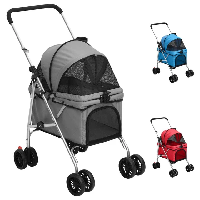 Cochecito para perros plegable tela oxford azul 76x50x100 cm vidaXL