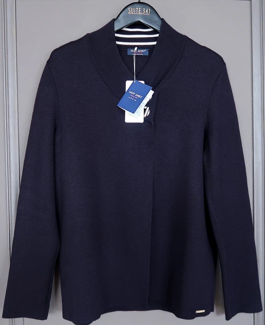 VESTE CARDIGAN MARIN By Saint James Femme En Pure Laine Vierge Navy Taille 42 EUR 129 00 PicClick FR