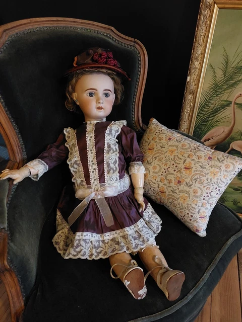 Ancienne Poupée Porcelaine Jumeau ? – 44 Cm – Tête Et Corps En Porcelaine (occasion)