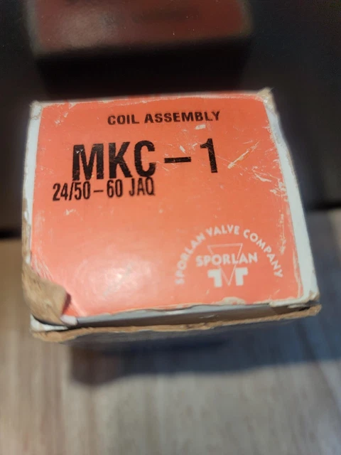NEW Sporlan MKC-1 (24v) Solenoid Coil assembly 24/50-60 with Junction box