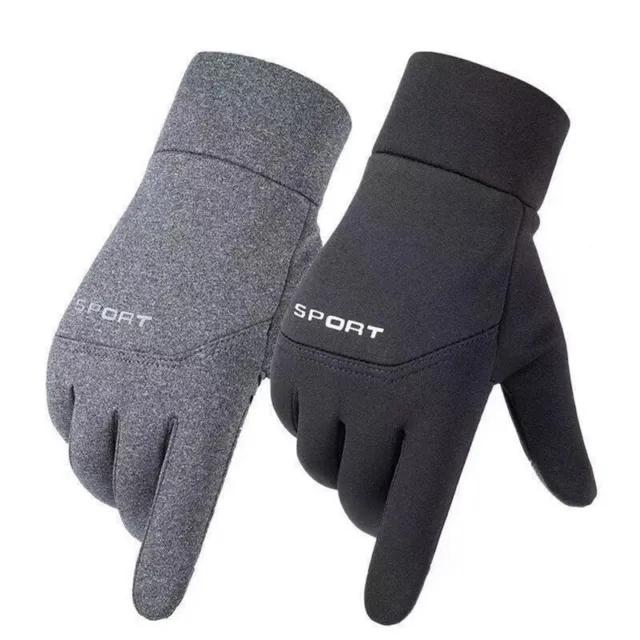 Mens Winter Warm Gloves Windproof Thermal Non-slip Soft Liner Touch Screen Mitt