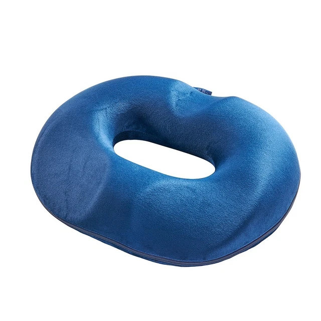 BLUE MEMORY FOAM Ring Doughnut Seat Piles Haemorrhoids Pregnancy