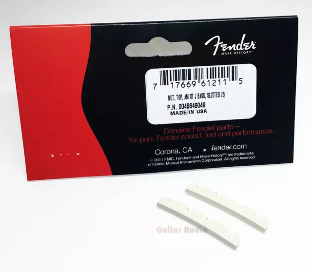 Genuine Fender American Standard Jazz/J Bass Slotted Neck Nut Pack - Pack of 2