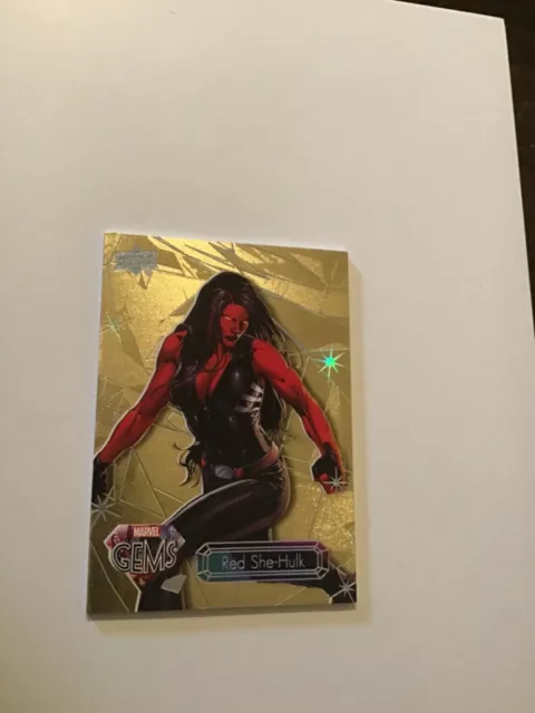 2016 Marvel Gems TOPAZ GOLD  parallel #/10 Red She Hulk She-Hulk Card 54