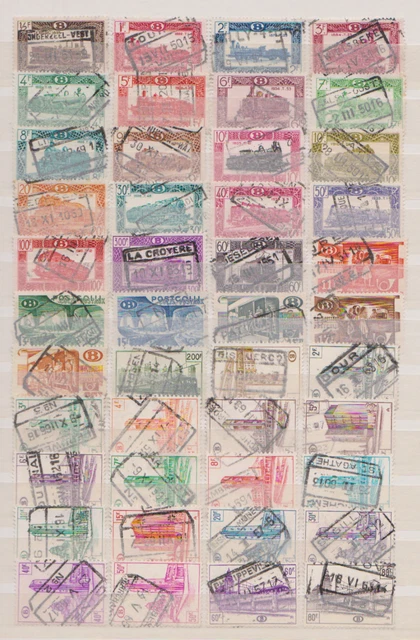Eisenbahnpaketpost Belgien /Collection Timbres Belgique  Colis Postaux 2scans