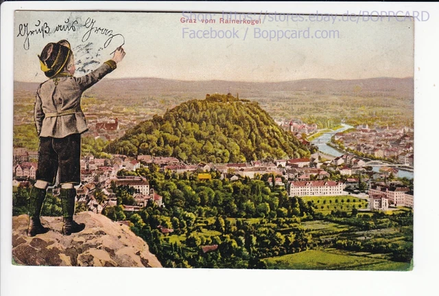 STEIERMARK , GRUSS AUS GRAZ m RAINERKOGL , 1909