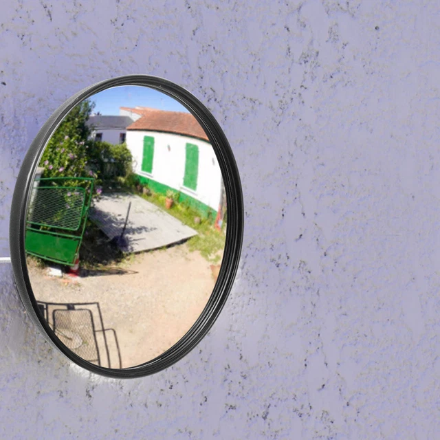 Miroir De Sécurité Convexe Rond 18 Pouces – Pour Allée, Garage, Angle Mort, Sur Pied Autoportant