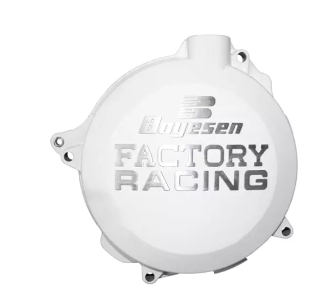 Boyesen Racing Clutch Cover Motocross Offroad Kawasaki KXF 250 2009-2020 White