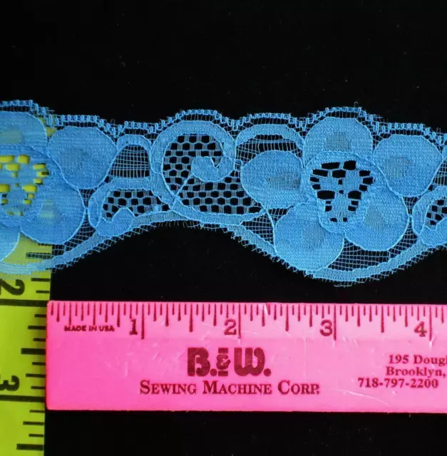 Double Pointed Scalloped Lace Trim Galloon Lace Trim 1-3/4 Black 10 yds N81