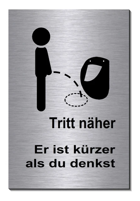 DankeDir! Cartello in plastica per WC – 30 x 20 cm – Divertente cartello per WC – Targa per WC – Decorazione divertente per ospiti WC da uomo – Targa