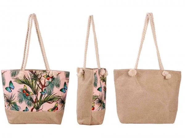 Summer Beach Tote Bag Holiday Print Pattern Shoulder Canvas