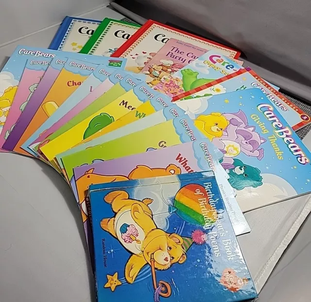 Lot Of 20 Vintage 80s/2000's Care Bear Hard+Soft Books Parker Brothers/other