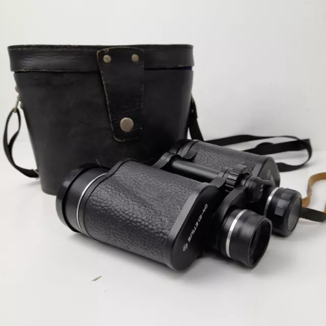Tento Binoculars USSR 12x40 Black Leather Case Strap Vintage -WRDC