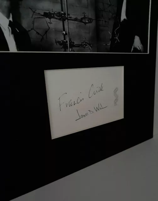 Francis Crick James D Watson AUTOGRAPH photo display DNA Scientists Biology 2