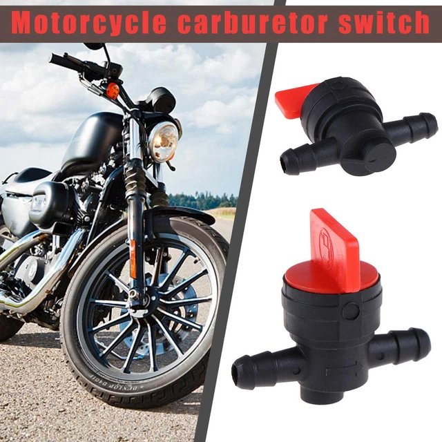 For 1/4" ID Pipe Motorcycle Fuel Tap 8mm Fuel Petrol SwitI8 Tank Tap S4U7