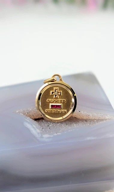 Médaille Amour + Quhier "Que Demain" - Or Jaune 18 Carats (750/1000) - Occasion
