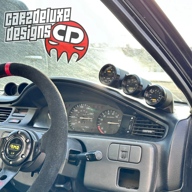 Rhd Triple Gauge Pod Mount Fits 1992-1995 Civic Eg Window Vent Rhd Triple Gauge Pod Mount Fits 1992-1995 Civic Eg Window Vent