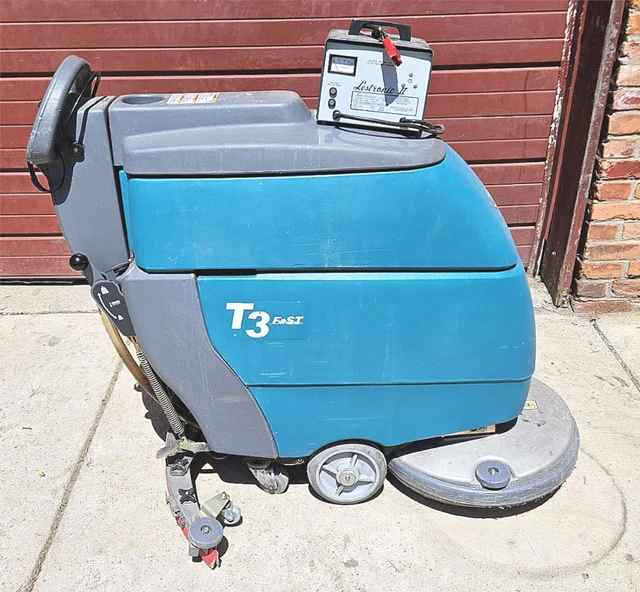 Warranty Tennant T3 Fast Walkbehind Battery Floor Scrubber Watch Video Free Ship