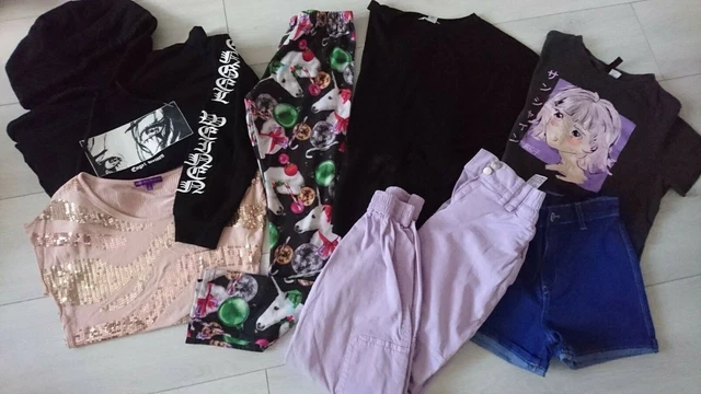 RIVER ISLAND H&M BERSHKA MATALAN SHEIN 7x BUNDLE GIRL TOPS LEGGINGS 11/12 YRS