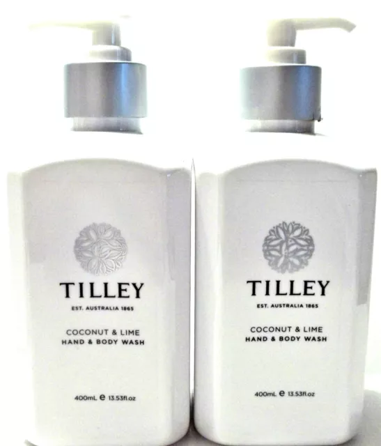 Tilley COCONUT & LIME Hand & Body Wash, 13.53 oz/400 mL, NEW x 2