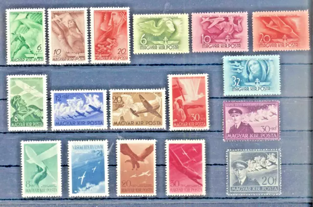 Ungarn 1940-1943 Sechs Sätze Komplett  Wkii. Horthy Aviation Stiftung Postfrisch