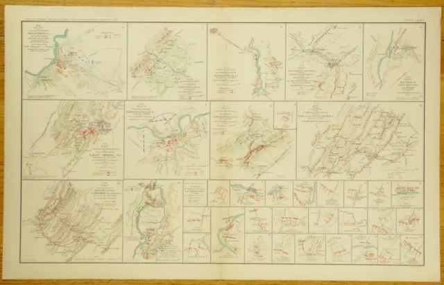 Authentic Civil War Map~Shenandoah Valley Camapign-Maryland & Penn.-1864