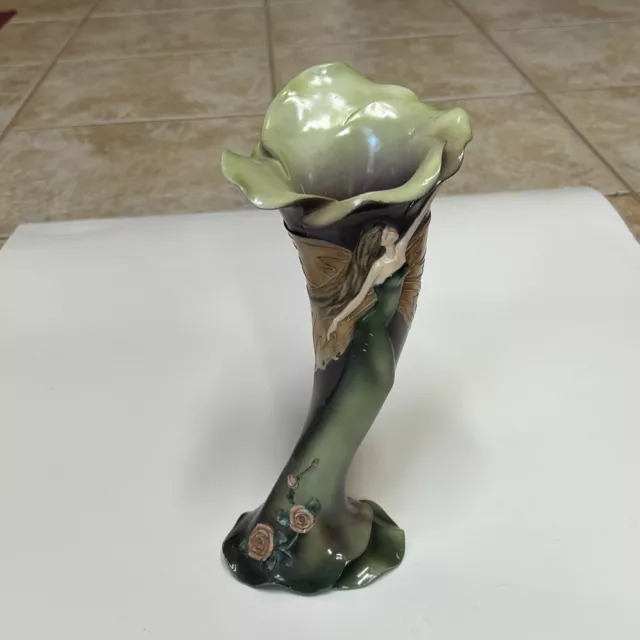 Vintage Vase Fairy Flower Green Tones Tulip? Unique