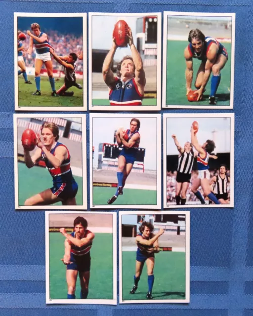 1983 Scanlens VFL Stickers:  FOOTSCRAY (Bulldogs) x 8
