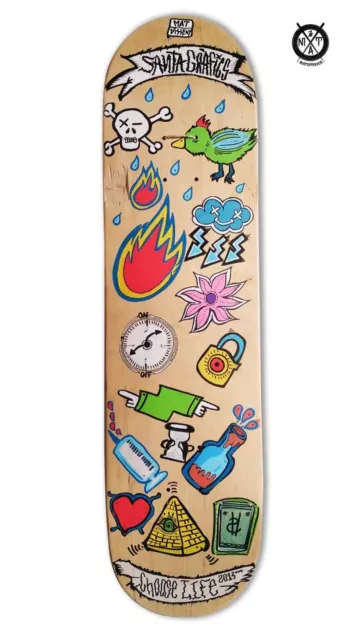skateboard by @matdisseny - skate art recycled deck "Choose life" 2