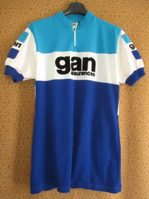 Maillot cycliste GAN Assurance POULIDOR Vintage 70'S Cyclisme Jersey - 4 / L