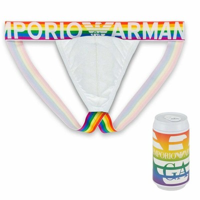 Rose ARMANI Emporio Armani Pour des hommes Jockstrap arc-en-ciel 