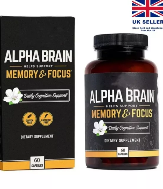 Alpha Brain Memory & Focus Kapsel kognitive Ergänzung Männer & Frauen nootropic 2025