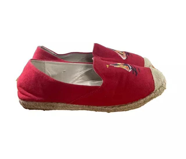 CUSHION WALK By Avon Loafers Womens 9 Canvas Red Shoes Sailboat Espadrille