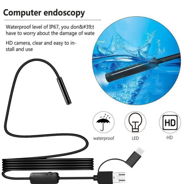 HD Waterproof WiFi Endoscope Inspection Camera Android Hot Nice PC D0S4