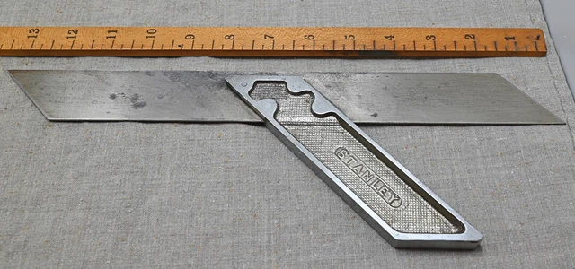 ✨Vintage 12" Stanley No. 16 Miter Square ~ Sweetheart Era (INV Ø915)
