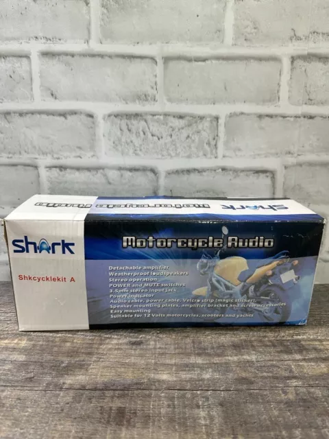NEW IN BOX Shark Motorcycle Audio System Speakers SHKCYCLEKIT A