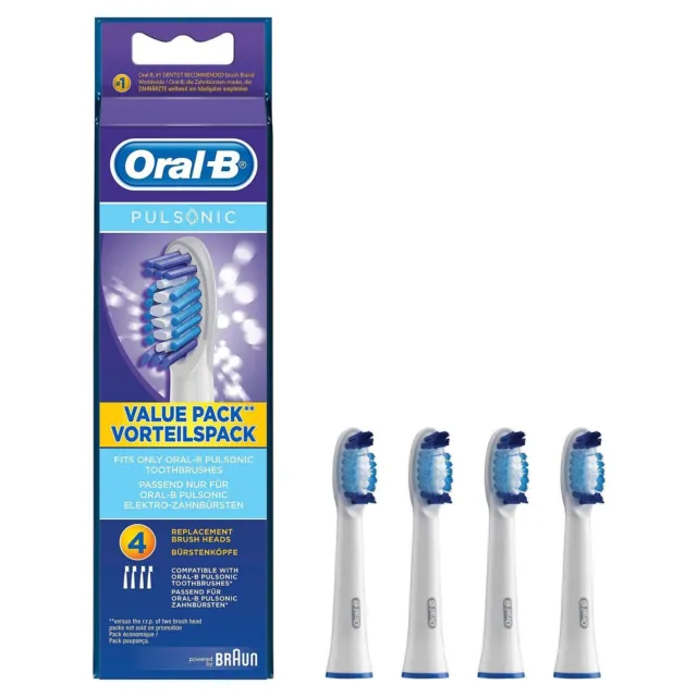 4 spazzolini a innesto Oral B PULSONIC originali OralB ricambio spazzolini da denti