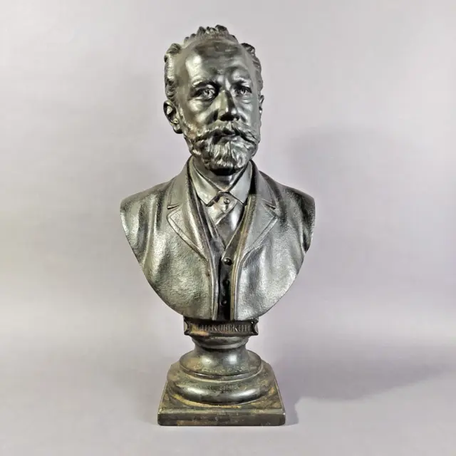 Pyotr Tchaikovsky grande compositore russo BUSTO SOVIETICO figurina KASLI 4,7 kg