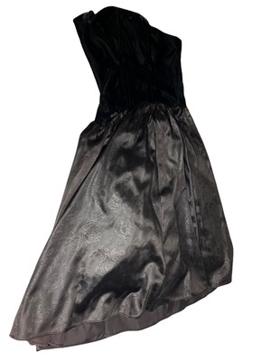 GUNNE SAX Dress Womens 5 Acetate Rayon Flower Imprint Jessica McClintock Vintage