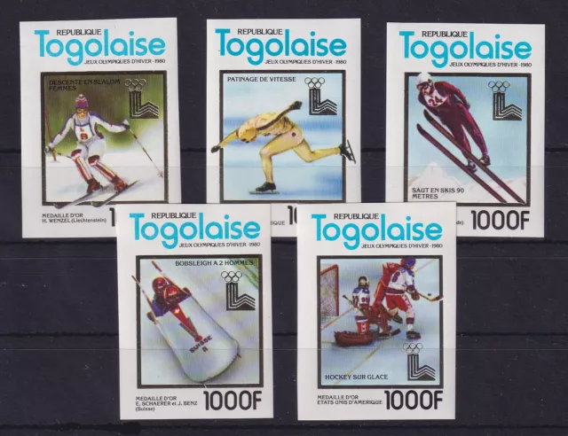 Togo 1979 Olympische Winterspiele Lake Placid Mi.-Nr. 1508-1512 B ** / MNH