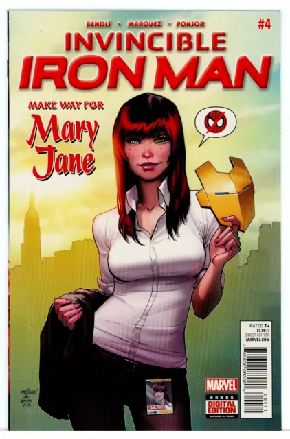Invincible Iron Man #4, Marvel 2016 Mary Jane, Brian Michael Bendis