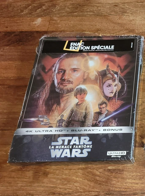 Star Wars Episode I 1 La Menace Fantome Edition Fnac Blu-Ray 4K 1080P Steelbook
