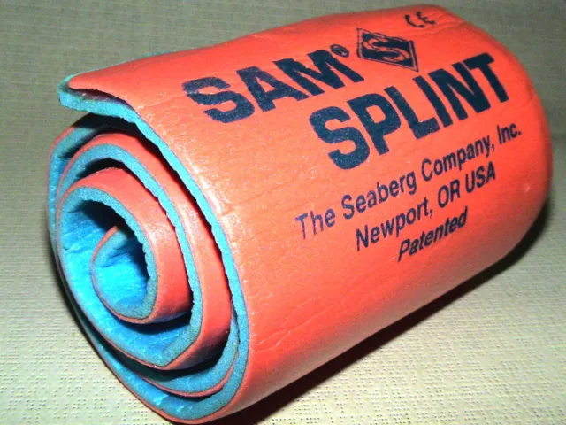 SAM SPLINT Universalschiene 10,5x67cm Stabilisierung Finger Bein Armschiene BUND