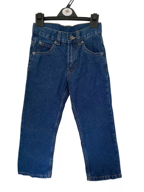 Boy’s Denim Pants, Cotton Straight Leg Regular Fit Classic Basic Blue Jeans 2
