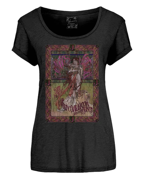 Janis Joplin T Shirt Avalon Ballroom 67 Official Womens Skinny Fit
