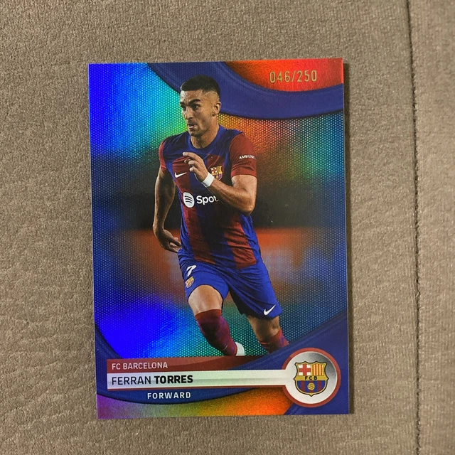 Carte Jumbo XL Ferran Torres FC Barcelone 2023/24 – Futera #8/12 – Tirage Limité