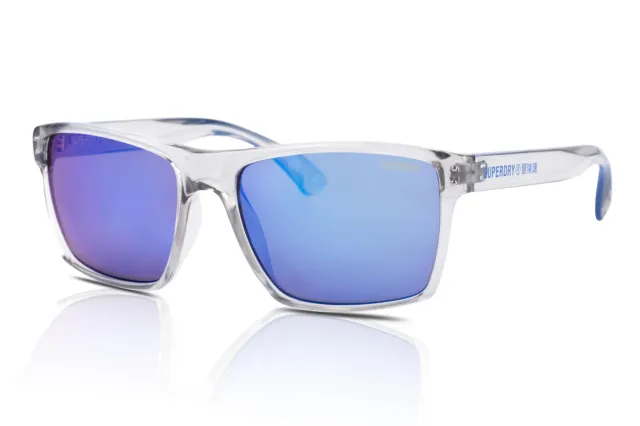 Superdry KOBE Gafas de Sol 153 Azul Cristal/Azul Espejo Oficial Distribución