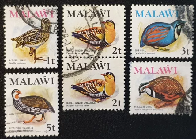 DUZIK S: Malawi 1975 "Birds 2 Series (a)" SG473/7 Used Stamps (Nos3022)**
