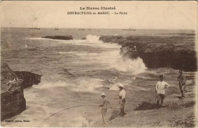 CPA AK MAROC Illustre Distractions du MAROC La Peche (38842)
